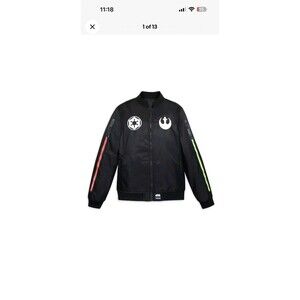 Star Wars Glow N the Dark Bomber Jacket (M) NWT by Cakeworthy Special Edition